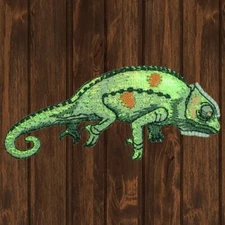 Shiny Iguana Embroidered Patch — Iron On