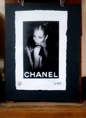 Kate Moss, CHANEL, Limited Edition 22'x 15'x Hand Signed Fairchild