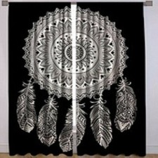 Boho Indian Mandala Curtain Cotton Hippie Tapestry Balcony Decor Window Curtains