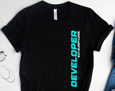 Developer Shirt Eat Sleep Code Repeat Software Engineer Gift Coding T ...