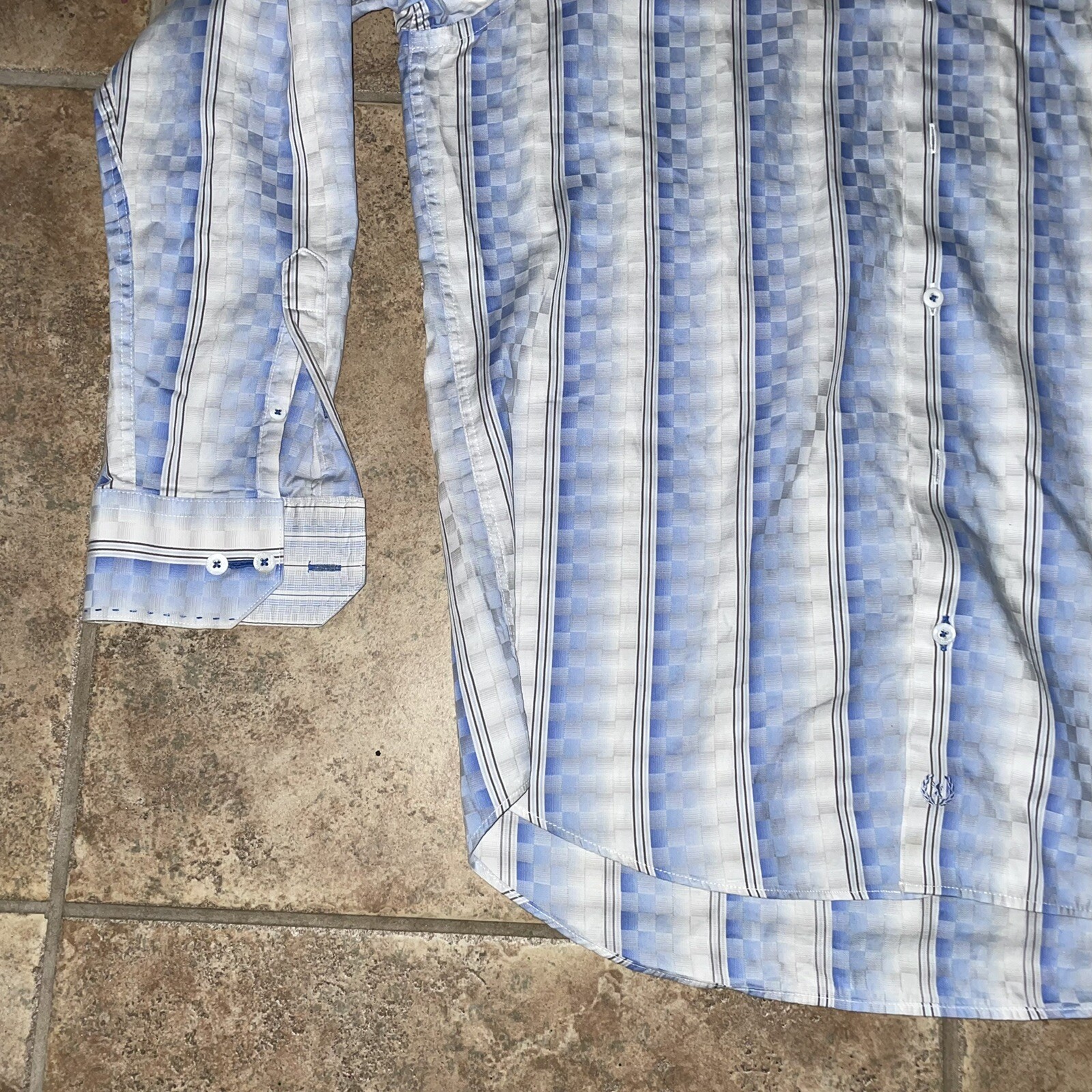 Bugatchi ucmo button down shirt striped long slee… - image 3