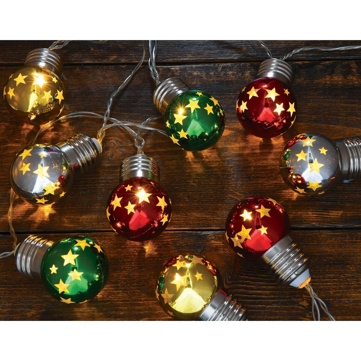 The Range 10 LED Star Bulb String Light Copper PVC Polystyrene