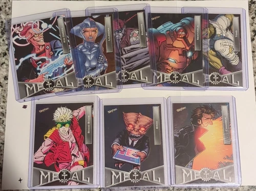2020 Upper Deck Marvel X-Men Metal Universe BLACK Parallel 8 Card Lot. SSP