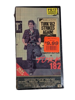 TURK 182 Strikes Again VHS Timothy Hutton, Robert Urich 1985 CBS/FOX Pre-Owned