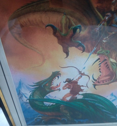 "The Duel/ Two Dragons Fighting Foil Art, #2839- 8"×10" - Picture 4 of 15