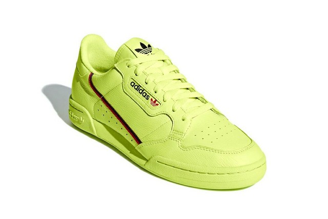 adidas originals continental 80's sneakers in semi frozen yellow