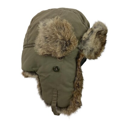 Wigens Swedish Design Rabbit Fur Hunting Ear Flap Hat Size 58 Style 540125