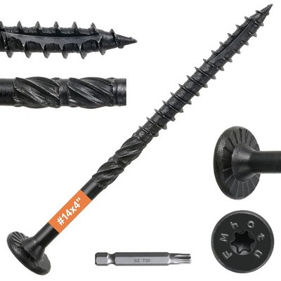 54 PCS #14x4 Inch Wood Structural Lag Decking Screw Star Drive Timber Log