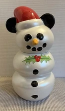 Disney Mickey Mouse Snowman Cookie Jar! Christmas Holiday!
