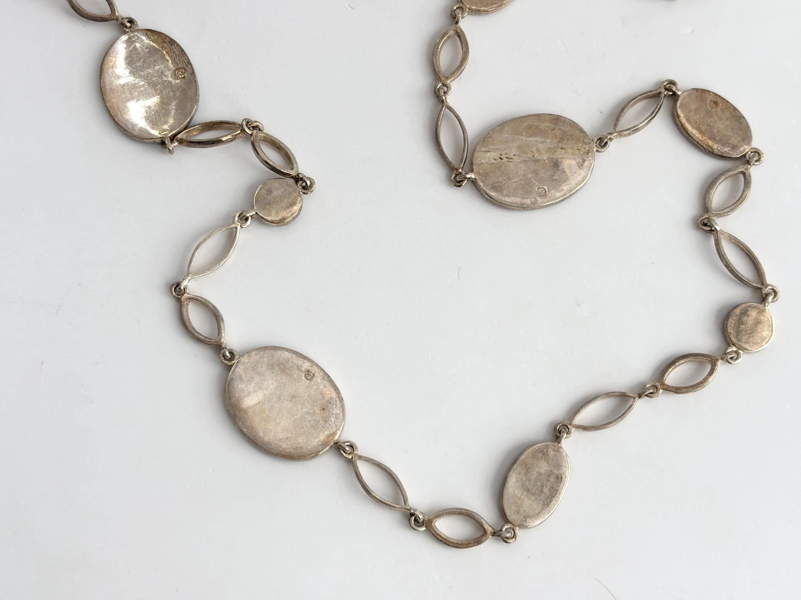 Blue Opal Gemstone Solid Sterling Silver 925 Vint… - image 9