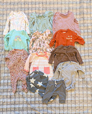 Baby Girl Newborn 100 Cotton And Organic Cotton Clothing Lot 12 Items 