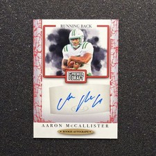 2021 Sage Premier Draft AARON McCALLISTER #A32 Rookie AUTO - CHARLOTTE FOOTBALL