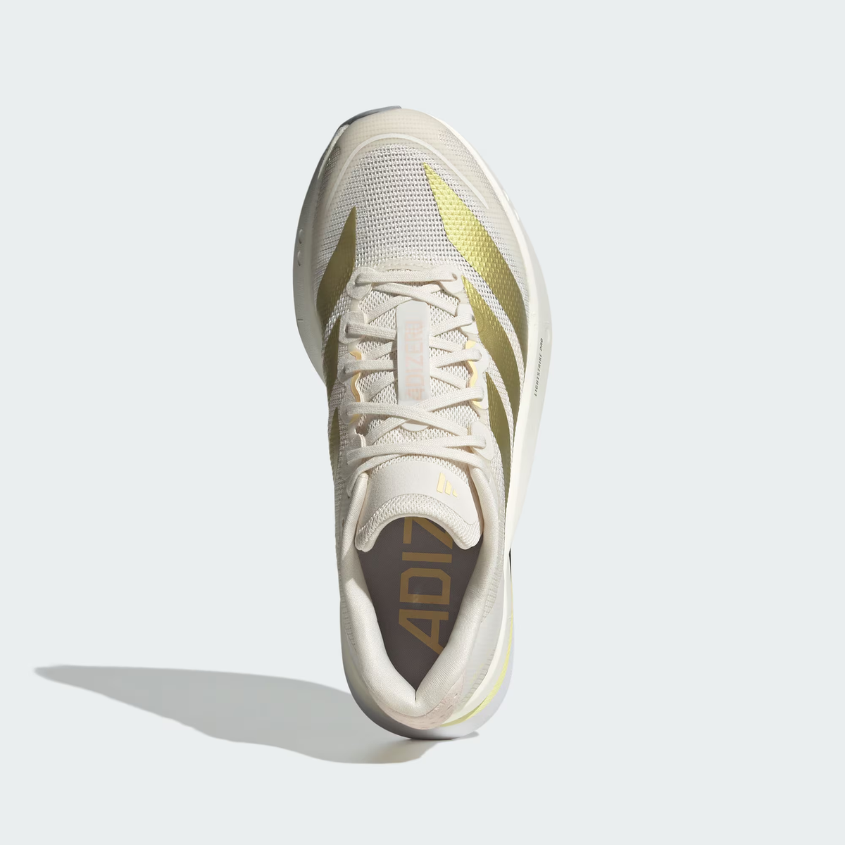 Size 7 - adidas Adizero Boston 13 Chalk White Gold Metallic W for