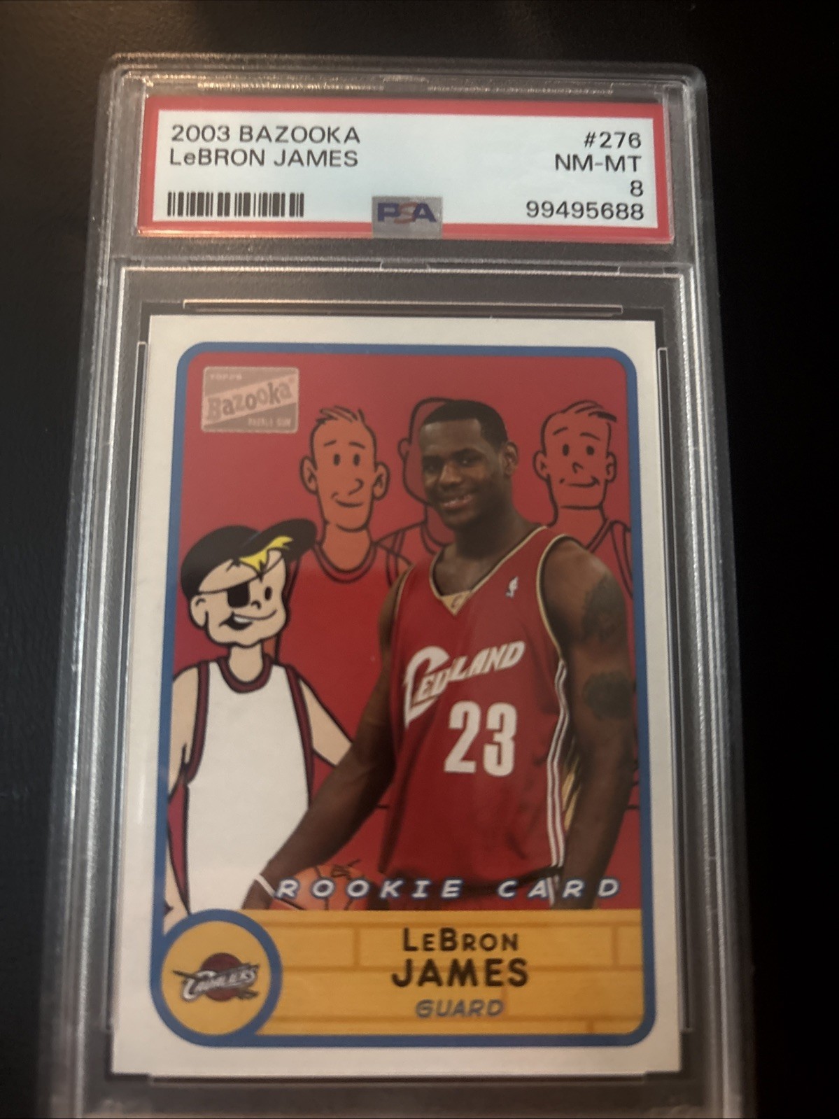 2003 Bazooka LeBron James PSA 8 NM-MT Rookie Card # 276 Cavaliers