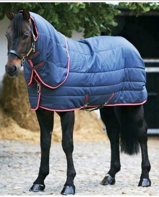 Horseware Amigo Stable Vari-Layer Plus Medium 250g - Navy,Red & Blue 130cm