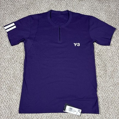 Adidas Y-3 Pro FreeLift Zip Tennis Tee/T-Shirt JN2992 Purple (Men s Large) L