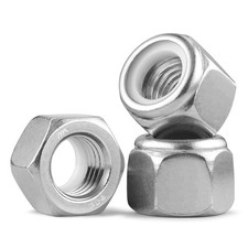 50Pcs Lock Nuts, Nylon Insert Locknuts 304 Stainless Steel 18-8 SS Self-Locki...