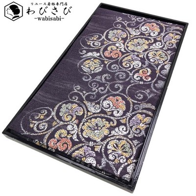 FUKURO OBI ARABESQUE PATTERN GOLD THREAD STAIN RESISTANT TREATMENT O-5846
