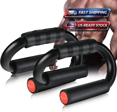 Ergonomic Push Up Bars (2 Pack) - Portable Push Up Handles for Men & Women