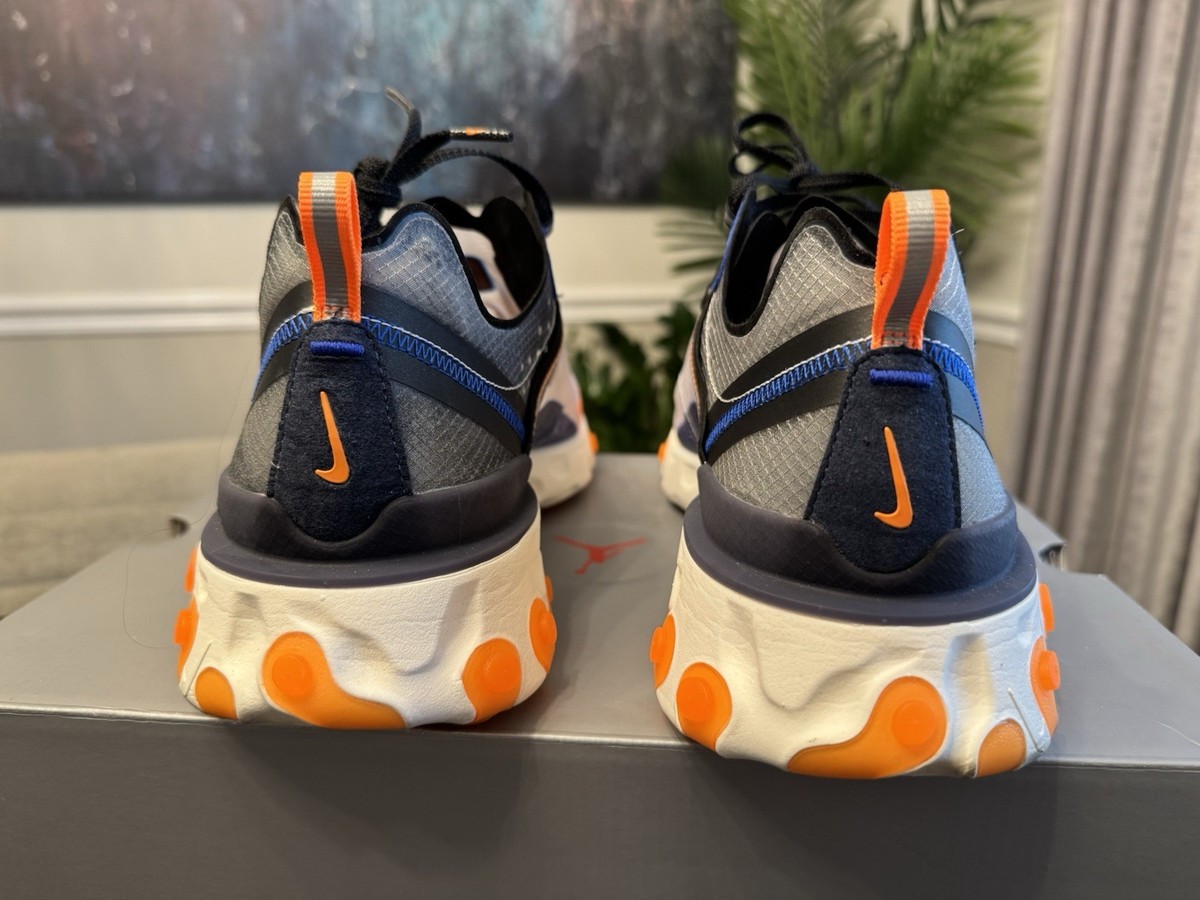 Size 13 - Nike React Element 87 Thunder Blue Total Orange | Knicks