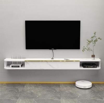 Pmnianhua Schwebender TV-Ständer, Wandmontage Entertainment Center TV Medienkonsole