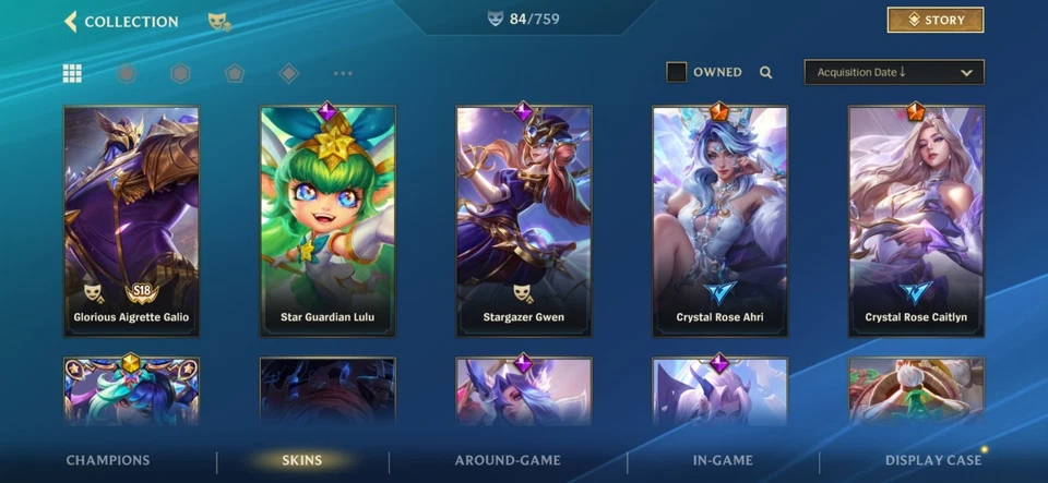 Cuenta LoL Wild RIFT NA - Grandmaster, 84 Skins, 90/131 Champions Foto 3 de 4