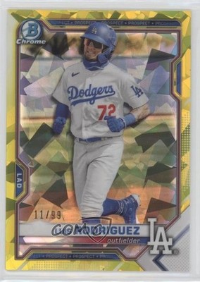 2021 Bowman Chrome Draft Sapphire Yellow 11/99 Luis Rodriguez #BDC-134 0q21