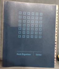 Deluxe Expandable Indexed Desk File, Navy Blue