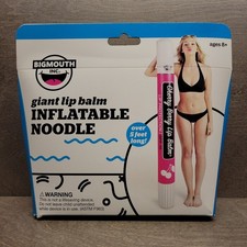 Giant Inflatable Lip Balm Pool Float Vinyl Noodle Inflated Over 5 Long BigMouth