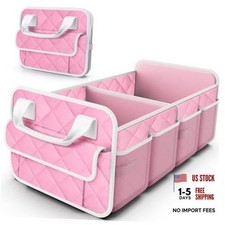 Trunk Organizer for SUV Foldable Car Organizers and Storage 2 Medium Pink
