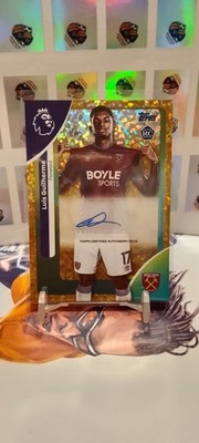 Luis Guilherme /50 Gold RC Rookie Auto Topps Premier League West Ham United Bras