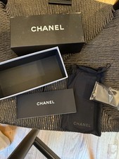 CHANEL Black Empty Sunglasses Box, booklet, dust bag and lens cleaner , Black