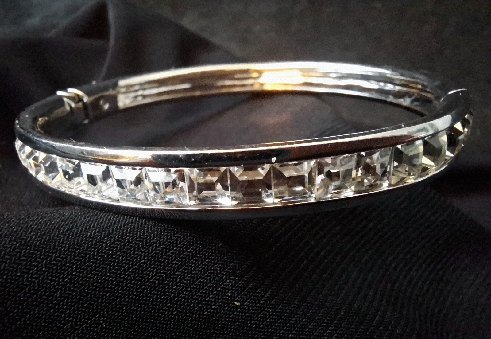 Infinity Silver Sparkling Channel Set Square CZ H… - image 10