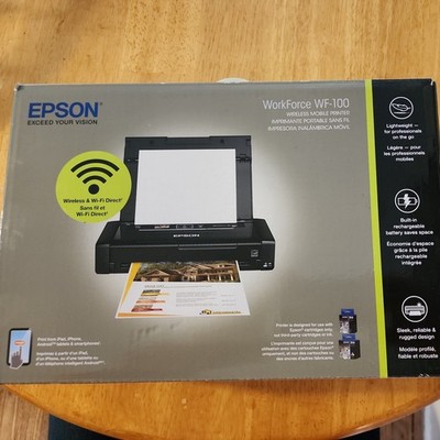 Open Box Epson WorkForce WF-100 Wireless Mobile Portable Printer/WiFi / Airprint