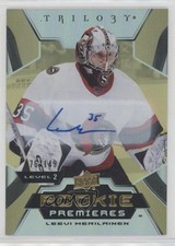 2023 Upper Deck Trilogy Uncommon Rookies Gold 76/149 Leevi Merilainen Auto av1