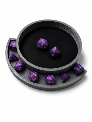 Würfelschale DND Pen & Paper Dice Tray mit Gummieinlage Rollenspiel