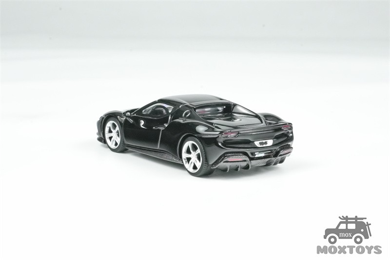 BBR 1:64 296 GTB Nero Daytona Black Diecast Model Car