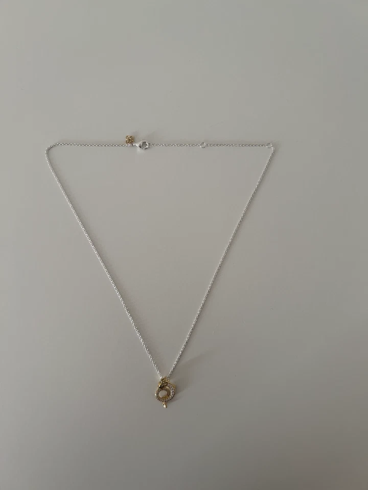 Pandora Drachen Collier Halskette Sterling Silber & 14 Karat Vergoldung (45cm)