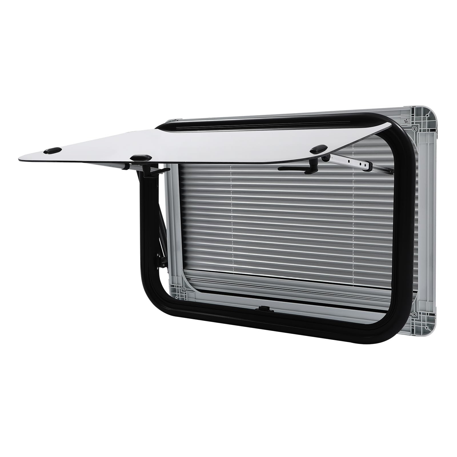 Aluminum RV Emergency Exit Window Trim Kit Shade Screen for Caravan Trailer