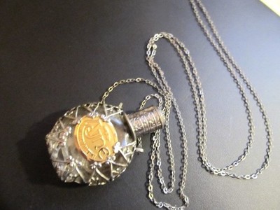VtG Exquisite Petite Handcrafted Filigree ANJE NECTAR Perfume Bottle NECKLACE