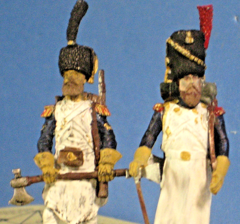 54 MM French Pioneers (sapper) 1810s era. Well painted. C-7