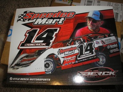 Outlaw Late Model Dirt Car #14 Kyle Berck 2024 Speedee Mart Aurora Hero ...