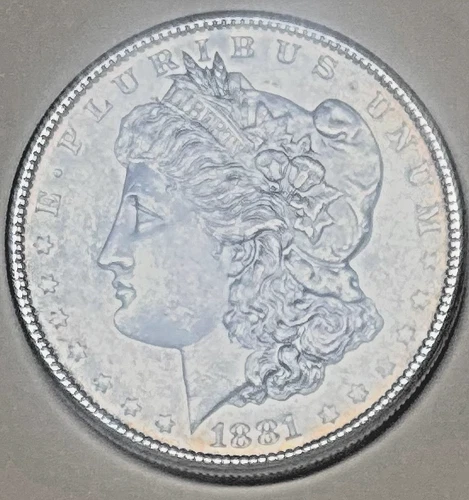1881 S Morgan gorgeous BU cartwheel luster, no reserve, free ship, Sigma  tested