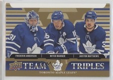 2020-21 Upper Deck Team Triples Gold Frederik Andersen Mitch Marner #TT-T2 8sr