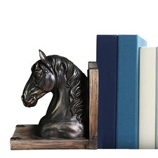 Vintage Horse Head Statue Figurine Bookend Animal Sculpture Book Stand Stopper