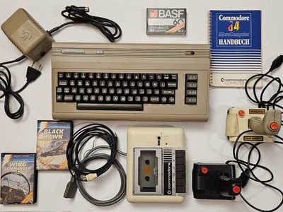 Commodore C64 Set | Funktionsfähig | Datasette, Joysticks & Spiele | Anleitung