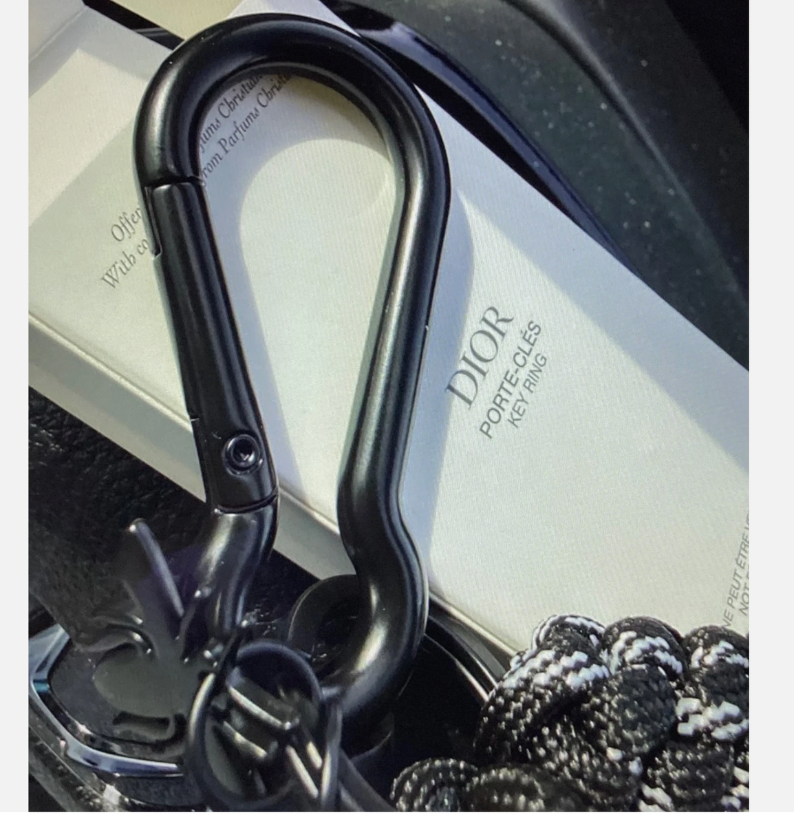 DIOR KEY RING CHAIN with CD LOGO and Bee New in Box | eBay