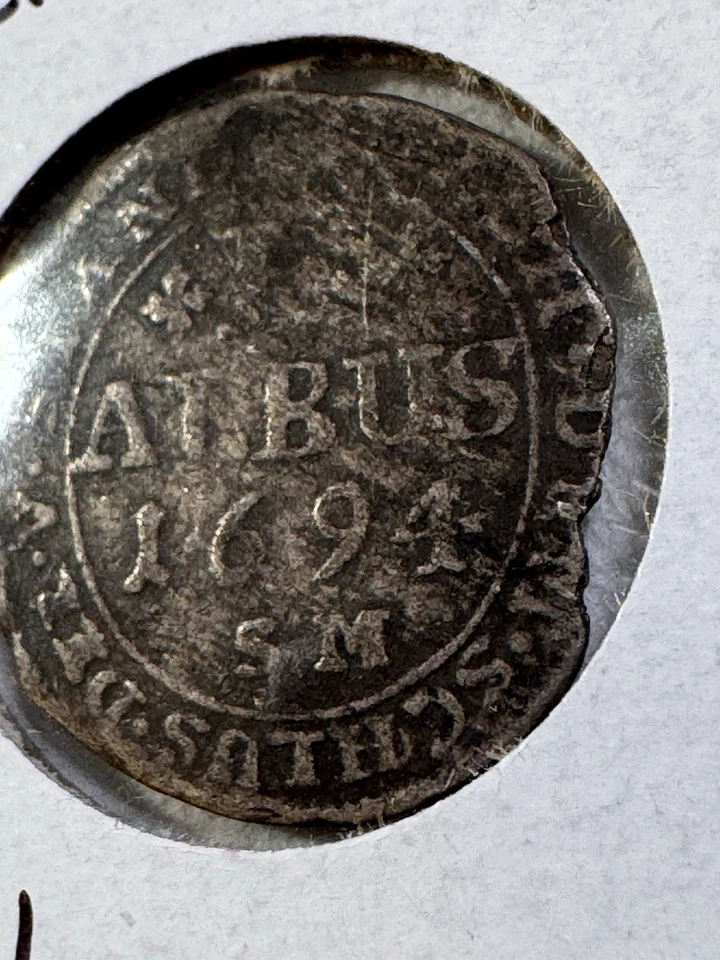 1694-SM German States Hanau-Lichtenberg 1 Albus Damaged - Image 3 of 4