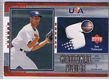 2003 UPPER DECK USA BASEBALL NATIONAL PRIDE ERIC PATTERSON JERSEY  BOX 80 !!