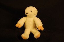 White Jointed Teddy Bear Vintage 1982 Plush 6" Toy Lovey North American Bear